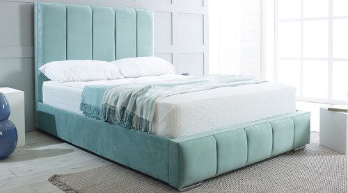 Westcott Modern Vertical Panel Upholstered Bed Frame