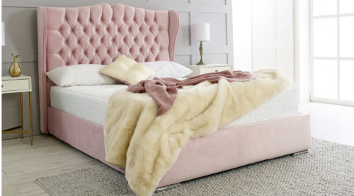 Alverton Wingback Chesterfield Velvet Bed Frame