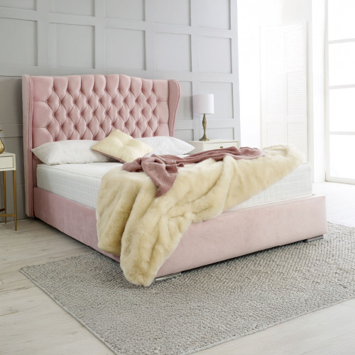 Alverton Wingback Chesterfield Velvet Bed Frame