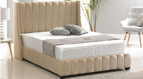Brookvale Vertical Panel Wingback Bed Frame