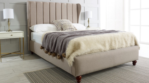 Wenford Wingback Vertical Panel Upholstered Bed Frame