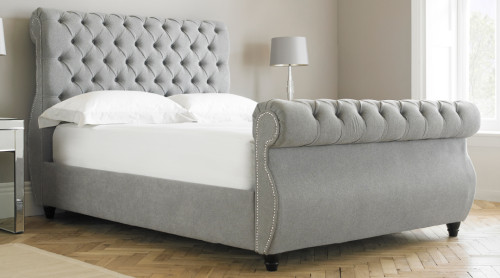 Kingsford Scroll Wingback Upholstered Bed Frame