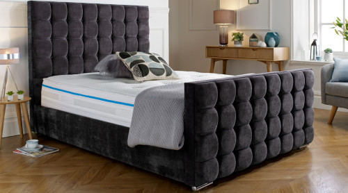 Averley Modern Panelled Upholstered Bed Frame
