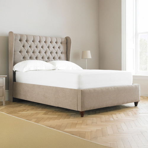 Kelmore Wingback Chesterfield Upholstered Bed Frame