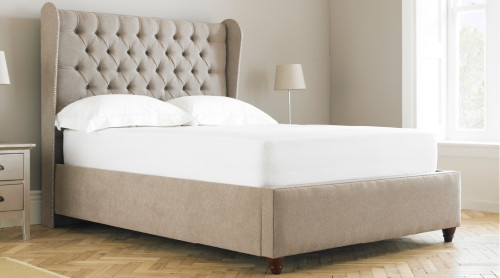 Kelmore Wingback Chesterfield Upholstered Bed Frame