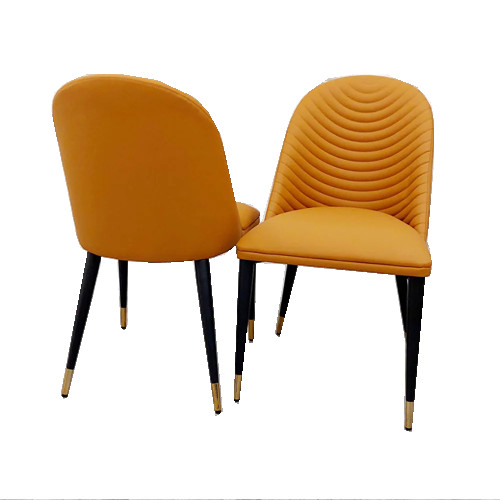 Alba Leather Dining Chair – Modern Elegance with a Sculpted Finish