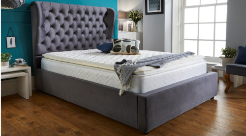 Dunmore Wingback Chesterfield Upholstered Bed Frame